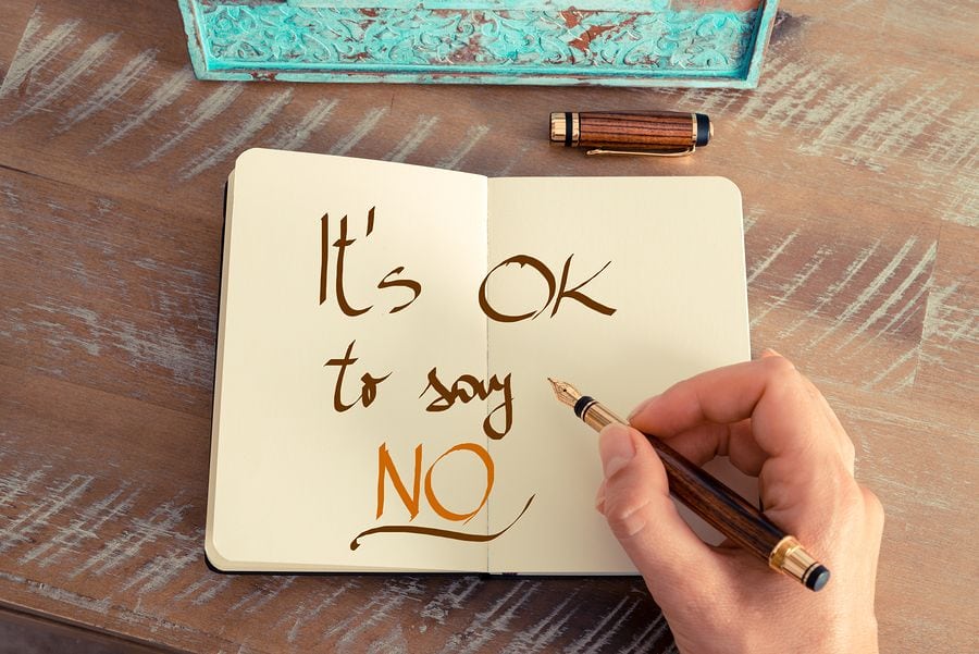 beat stress by saying no