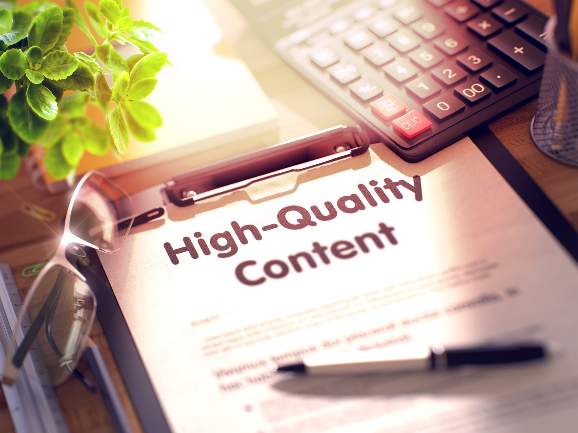 optimizing blog posts for seo - high quality content